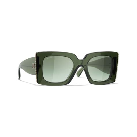 chanel sunglasses green havana ch541154-x|Sunglasses .